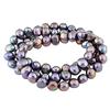 Miadora 7-8 mm Freshwater Irregular Black Pearl Bracelet, Set of 3, 7 inches