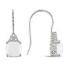 Miadora 1 1/5 ct Opal and 0.03 ct Diamond Earrings in 10 K White Gold