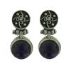 Round Cabochon Amethyst Earring