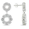 Miadora 6 3/4 ct White Topaz Earrings in Silver