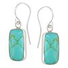 Miadora Turquoise Drop Earrings in Silver