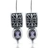 Oval Amethyst Earring