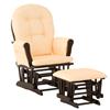 Stork Craft Custom Lily Glider/Ottoman-Black/Yellow Gingham