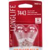 Sylvania Long Life 7443LL Automotive Miniature Bulb, 2pk