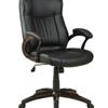 Monarch Black Leather-Look Executive Office Chair