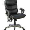 Monarch Black Leather-Look " Deluxe Style " Office Chair