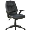 Monarch Black Leather-Look " Retro Style " Office Chair