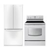 Samsung 21.6 Cu. Ft. French Door Refrigerator with 5.9 Cu. Ft. Self-Clean Smooth Top Range - White