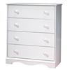 South Shore Heavenly Collection 4-Drawer Chest - Pure White