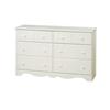 South Shore Summer Breeze Collection 6-Drawer Dresser (3210027) - White Wash