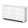 South Shore Vito Collection 6-Drawer Dresser (3150010) - Pure White