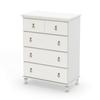 South Shore Moonlight 4-Drawer Dresser (3760034) - Pure White