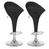 CorLiving Round Adjustable Bar Stool (B-302-VPD) - Set of 2 - Black