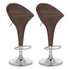 CorLiving Round Adjustable Bar Stool (B-332-VPD) - Set of 2 - Brown