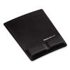 FELLOWES BLACK MOUSEPAD W/ WRIST REST W/ MICROBAN PROTECTION