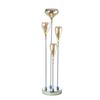 Gen Lite Vapor Chrome Table Lamp with 4 Champagne Ribbon Glass