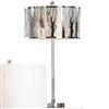 Laser-cut Chrome-finish Metal Table Lamp