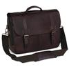 Kenneth Cole Reaction® Columbian 4'' Double Gusset Flapover Portfolio - Dark Brown