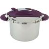 Sitram Speedo 8L (8.5 qt) Stainless Steel Pressure Cooker with Purple Handles