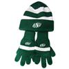 CFL Saskatchewan Roughriders Knit Beanie and Gloves (GSCOMBOCFL6000)