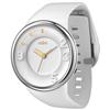odm M1nute Round Analog Watch (DD13502) - White Silicone Band/White Dial