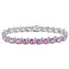 Amour Oval Cut Pink Sapphire and Diamond Bracelet (7500001573) - Pink