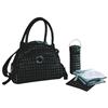 Kalencom Continental Flair Herringbone Diaper Bag (KL2979) - Silver / Black