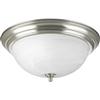 Progress Lighting Brushed Nickel 3-light Flushmount