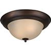 Filament Design Burton 3 Light Ceiling Antique Bronze Incandescent Flush Mount