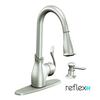 Moen Boutique 1 Handle Kitchen Faucet with Matching Pulldown Wand and Soap Dispenser - Spot Resis...