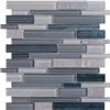 Jeffrey Court, Inc. Platinum Pearl Pencil 12 Inch x 12 Inch Glass And Quartz Mosaic Wall Tile