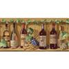 The Wallpaper Company 10.25 In. H Jewel Tone Wine Bottles Border