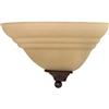 Glomar Mericana 1-Light 13 Inch Wall Fixture with Amber Water Glass Finished in Old Bronze