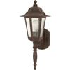 Glomar Cornerstone 1-Light 18 Inch Wall Lantern - with Clear Seed Glass finished in Old Bronze