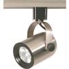 Glomar 1-Light MR16 120 volt Track Head Round Back Finished in Brushed Nickel