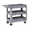 Sandusky Heavy Duty Plastic Utility Cart, 3 Shelves