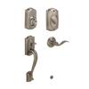 Schlage Antique Pewter Electronic Door Handleset Camelot / Accent Lever
