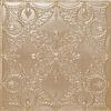 Shanko 2 Feet x 2 Feet Brass Plated Steel Finish Lay-In Ceiling Tile Design Repeat Every 24 Inches