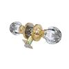 Krystal Touch of NY Wave Brass Privacy LED Door Knob