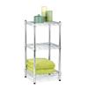 Honey-Can-Do International 3-Tier chrome wire shelving tower 14x15x30"