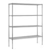 Sandusky 4-Shelf 86 Inch H x 60 Inch W x 18 Inch D Heavy Duty NSF Certified Chrome Wire Shelving