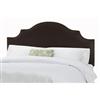 Skyline Furniture Queen Nail Button Notched Headboard in Linen Black
