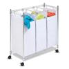 Honey-Can-Do International Urban Triple Sorter- Chrome Rolling