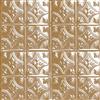 Shanko 2 Feet x 4 Feet Brass Plated Steel Nail-Up Ceiling Tile Design Repeat Every 6 Inches
