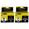 Ink For Dummies Canon CMYK Inkjet Cartridge Two Pack (DC-PG210/CL211 (2PK))