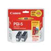 Canon PGI-BK Black Inkjet Cartridge Two Pack (