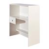 South Shore Logik Collection Wood Loft Desk with Hutch - Pure White