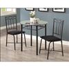 Monarch Transitional 3-Piece Bistro Set (I 3065) - Grey / Charcoal