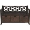 Simpli Home Adrien Entryway Storage Bench (INT-AXCADR-BNCH-EB) - Espresso Brown