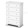 South Shore Vito Collection 5-Drawer Chest (3150035) - Pure White